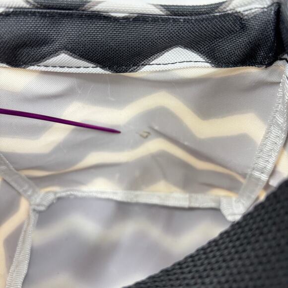 Thirty-One Littles Carry All Caddy Black White Chevron 6 Inch Storage Bin - Picture 8 of 10